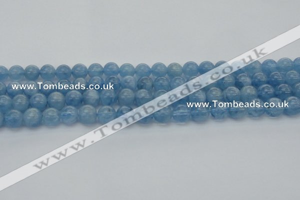 CAQ545 15.5 inches 8mm round AAAA grade natural aquamarine beads