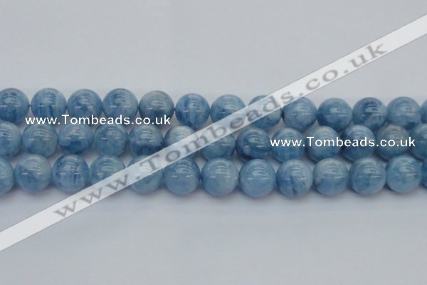 CAQ548 15.5 inches 14mm round AAAA grade natural aquamarine beads