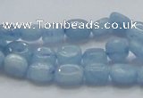 CAQ55 15.5 inches 8*9mm nugget natural aquamarine gemstone beads