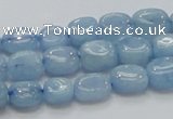 CAQ56 15.5 inches 9*12mm nugget natural aquamarine gemstone beads