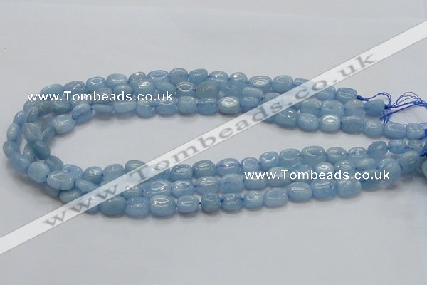 CAQ56 15.5 inches 9*12mm nugget natural aquamarine gemstone beads