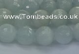 CAQ561 15.5 inches 8mm faceted round natural aquamarine beads