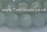 CAQ563 15.5 inches 12mm faceted round natural aquamarine beads