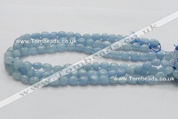 CAQ57 15.5 inches 10*12mm nugget natural aquamarine gemstone beads