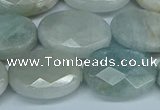 CAQ583 15.5 inches 15*20mm faceted oval aquamarine beads