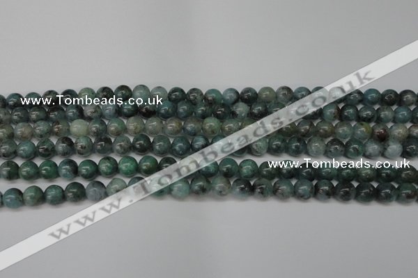 CAQ601 15.5 inches 6mm round aquamarine gemstone beads