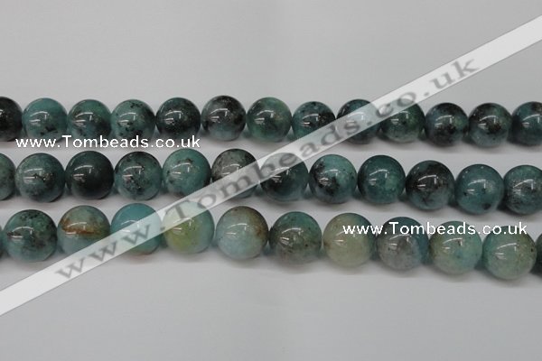 CAQ606 15.5 inches 16mm round aquamarine gemstone beads