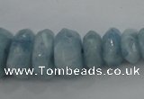 CAQ61 5*8mm – 10*16mm faceted nuggets natural aquamarine beads