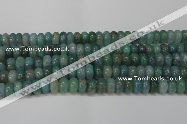 CAQ614 15.5 inches 8*14mm rondelle aquamarine gemstone beads