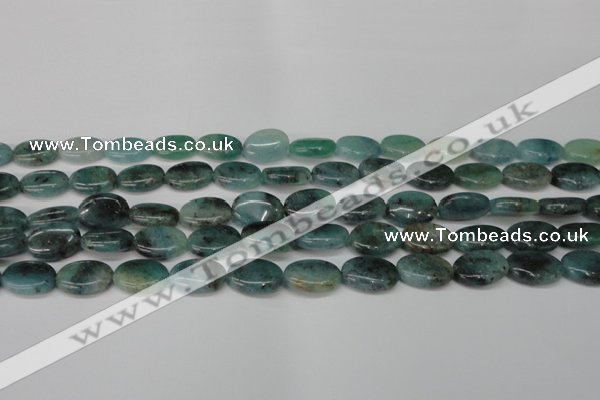 CAQ628 15.5 inches 10*14mm oval aquamarine gemstone beads