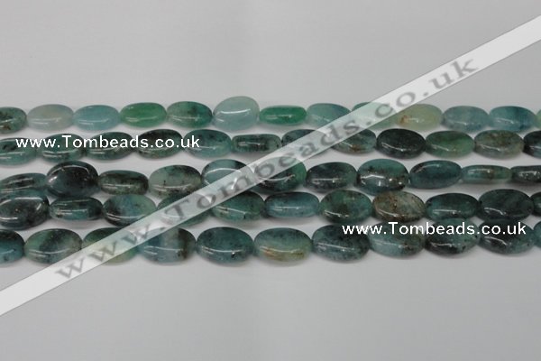 CAQ629 15.5 inches 12*16mm oval aquamarine gemstone beads