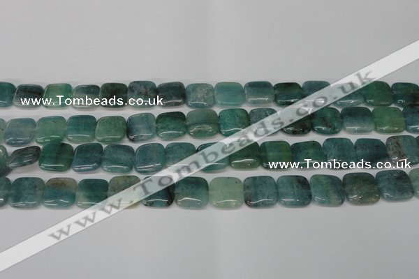 CAQ637 15.5 inches 12*12mm square aquamarine gemstone beads