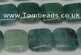 CAQ638 15.5 inches 14*14mm square aquamarine gemstone beads