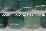 CAQ639 15.5 inches 16*16mm square aquamarine gemstone beads