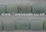 CAQ64 15.5 inches 10*14mm tube natural aquamarine beads wholesale