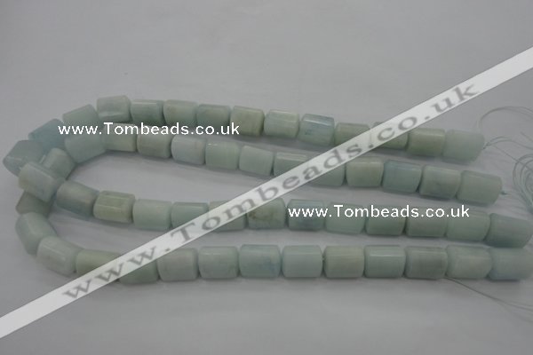CAQ64 15.5 inches 10*14mm tube natural aquamarine beads wholesale