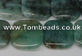 CAQ640 15.5 inches 18*18mm square aquamarine gemstone beads