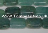 CAQ644 15.5 inches 10*14mm rectangle aquamarine gemstone beads