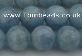 CAQ704 15.5 inches 12mm round natural aquamarine beads wholesale