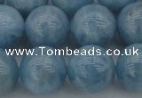 CAQ705 15.5 inches 14mm round natural aquamarine beads wholesale