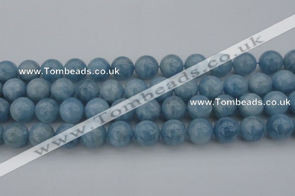 CAQ705 15.5 inches 14mm round natural aquamarine beads wholesale