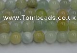 CAQ751 15.5 inches 6mm round aquamarine beads wholesale