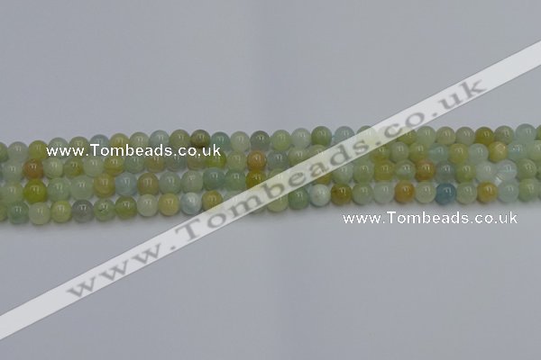 CAQ751 15.5 inches 6mm round aquamarine beads wholesale