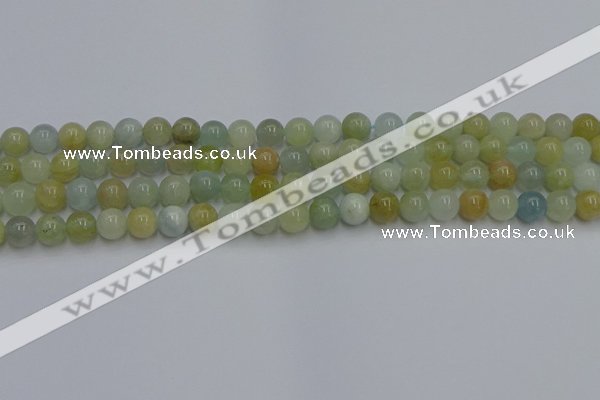 CAQ752 15.5 inches 8mm round aquamarine beads wholesale