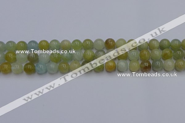 CAQ753 15.5 inches 10mm round aquamarine beads wholesale