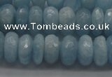 CAQ76 15.5 inches 5*9mm faceted rondelle A grade aquamarine beads