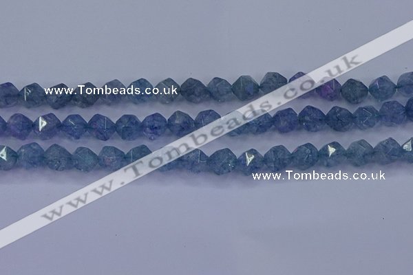 CAQ774 15.5 inches 12mm faceted nuggets imitation aquamarine beads