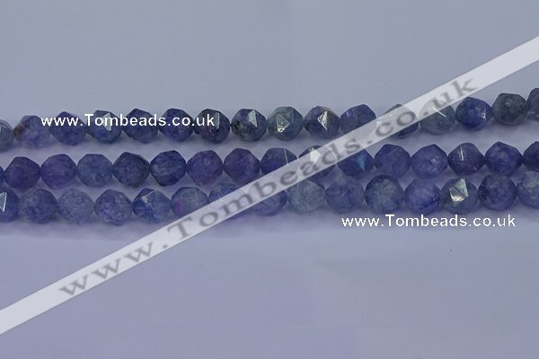 CAQ775 15.5 inches 14mm faceted nuggets imitation aquamarine beads