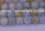 CAQ781 15.5 inches 6mm round natural aquamarine beads