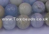 CAQ784 15.5 inches 12mm round natural aquamarine beads