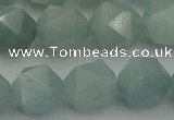 CAQ799 15.5 inches 12mm faceted nuggets aquamarine gemstone beads