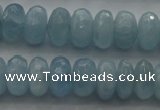 CAQ82 15.5 inches 5*9mm faceted rondelle AA grade aquamarine beads