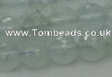 CAQ821 15.5 inches 8mm faceted round aquamarine beads wholesale