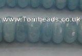 CAQ83 15.5 inches 6*11mm faceted rondelle AA grade aquamarine beads