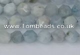 CAQ831 15.5 inches 6mm faceted nuggets aquamarine beads