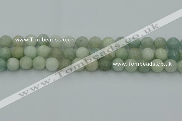 CAQ839 15.5 inches 12mm faceted round aquamarine beads wholesale