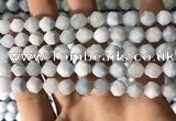 CAQ854 15.5 inches 8mm faceted nuggets aquamarine beads wholesale