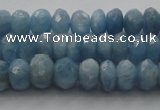 CAQ86 15.5 inches 4*7mm faceted rondelle AA grade aquamarine beads