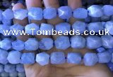 CAQ862 15.5 inches 10*12mm - 12*14mm faceted nuggets aquamarine beads