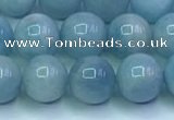 CAQ866 15.5 inches 8mm round aquamarine gemstone beads wholesale