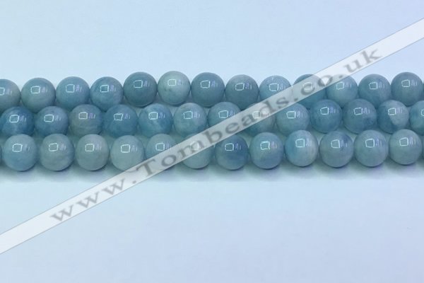 CAQ867 15.5 inches 10mm round aquamarine gemstone beads wholesale