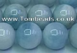 CAQ868 15.5 inches 12mm round aquamarine gemstone beads wholesale