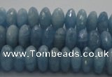 CAQ87 15.5 inches 4*9mm faceted rondelle AA grade aquamarine beads