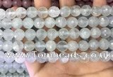 CAQ877 15.5 inches 10mm faceted round aquamarine gemstone beads