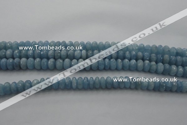 CAQ88 15.5 inches 5*9mm faceted rondelle AA grade aquamarine beads