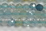 CAQ883 15.5 inches 3.5mm faceted round tiny aquamarine beads